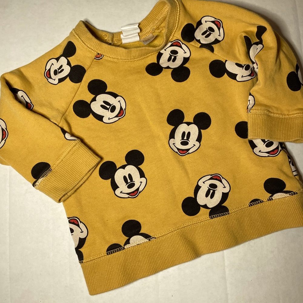 Mickey Mouse H&M baby toddler sweatshirt 12m